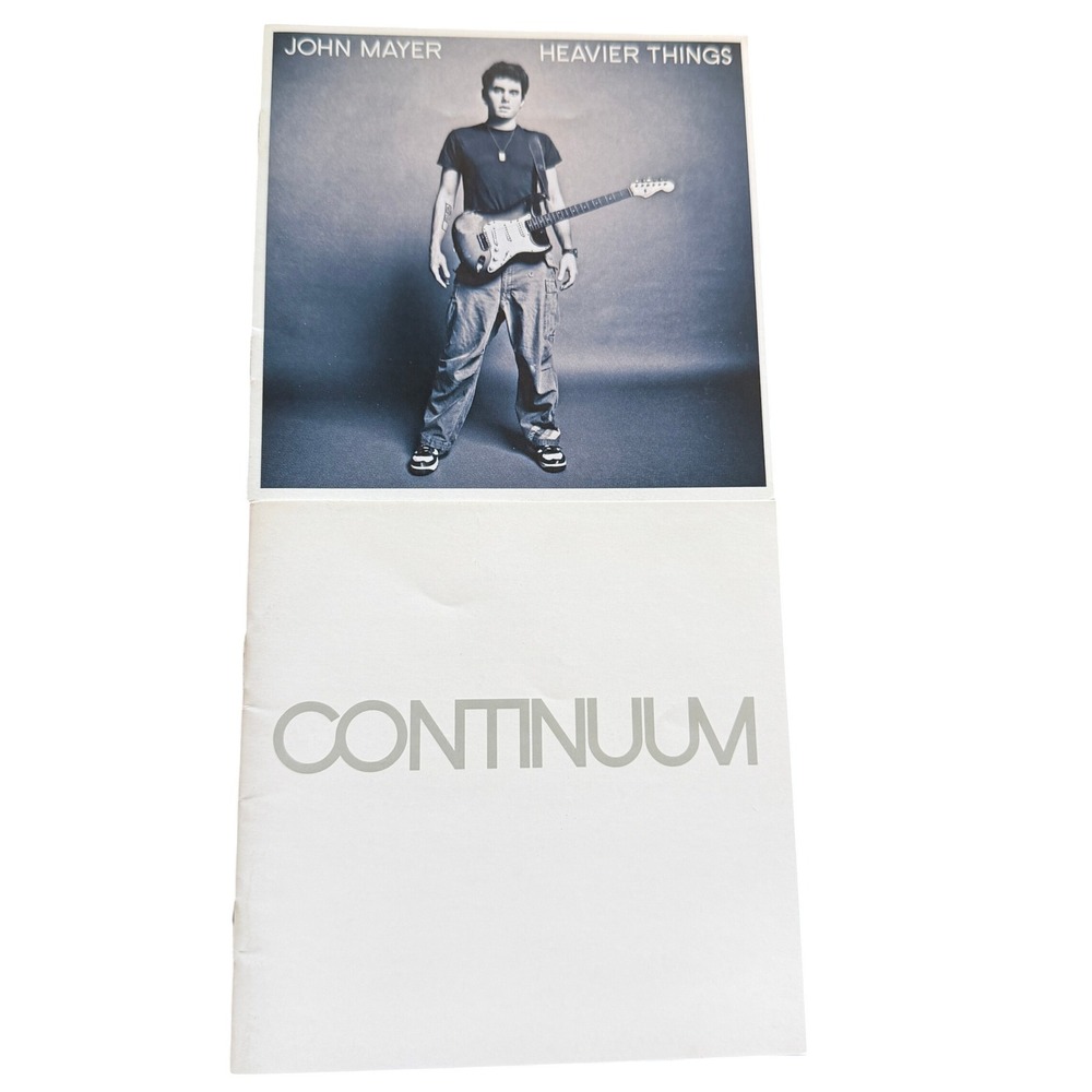 John Mayer Heavier Things and Continuum CD Booklet Inserts Lot of 2 Lyrics Art